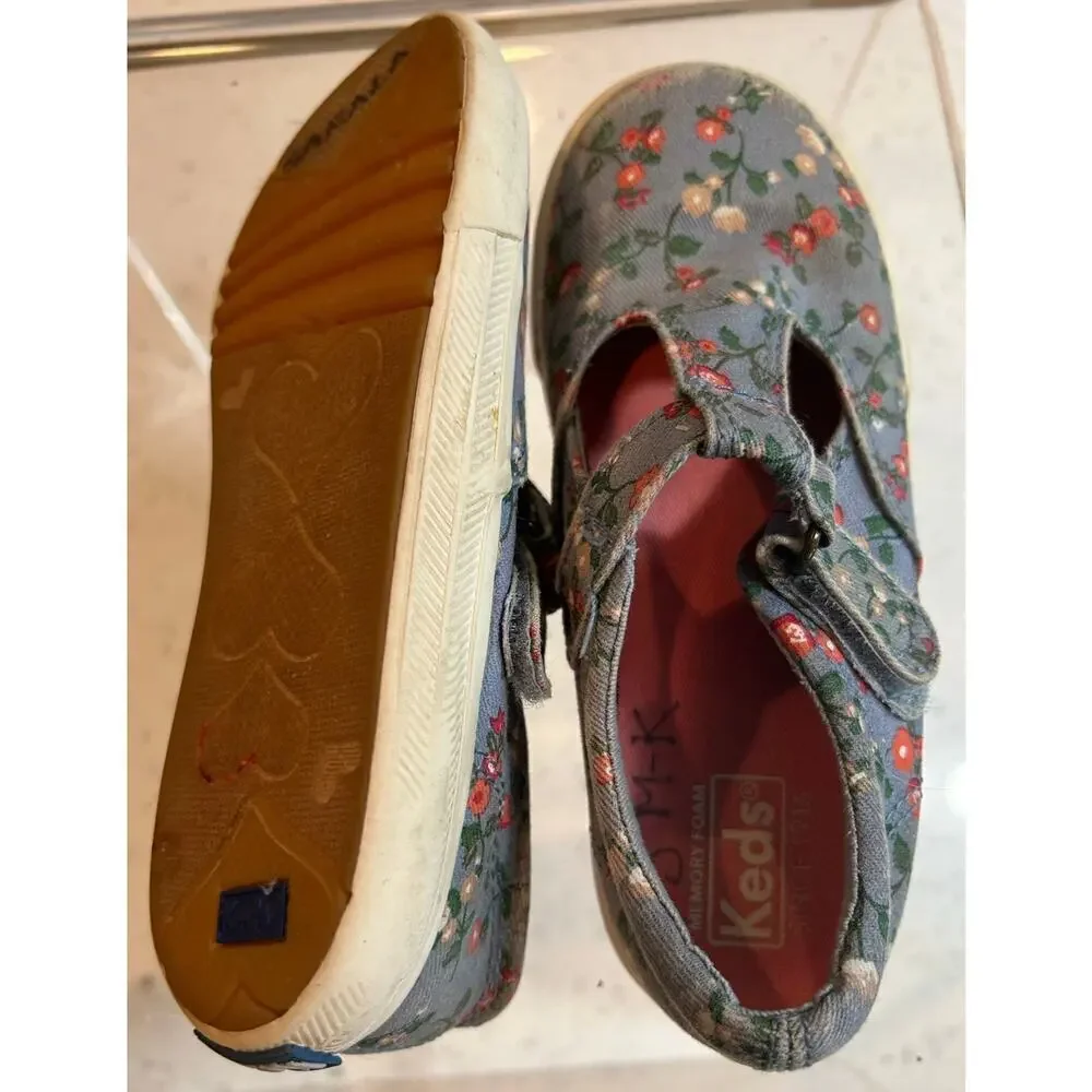 Keds Floral Mary Jane Sneakers - Kids Size 11M - Cute & Comfy!